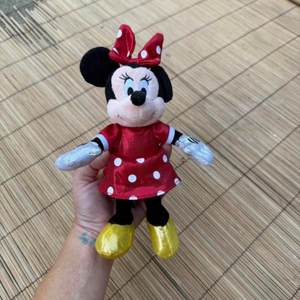 Ty Beanie Babies Sparkle Minnie Mouse Red Dress Plush 10" Disney - Picture 7 of 8
